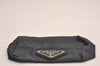 Authentic PRADA Vintage MV1 Vela Nylon Tessuto Pouch Purse Gray 3910J