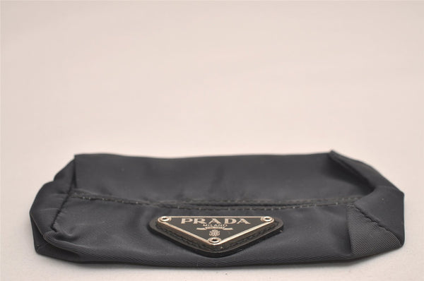 Authentic PRADA Vintage MV1 Vela Nylon Tessuto Pouch Purse Gray 3910J