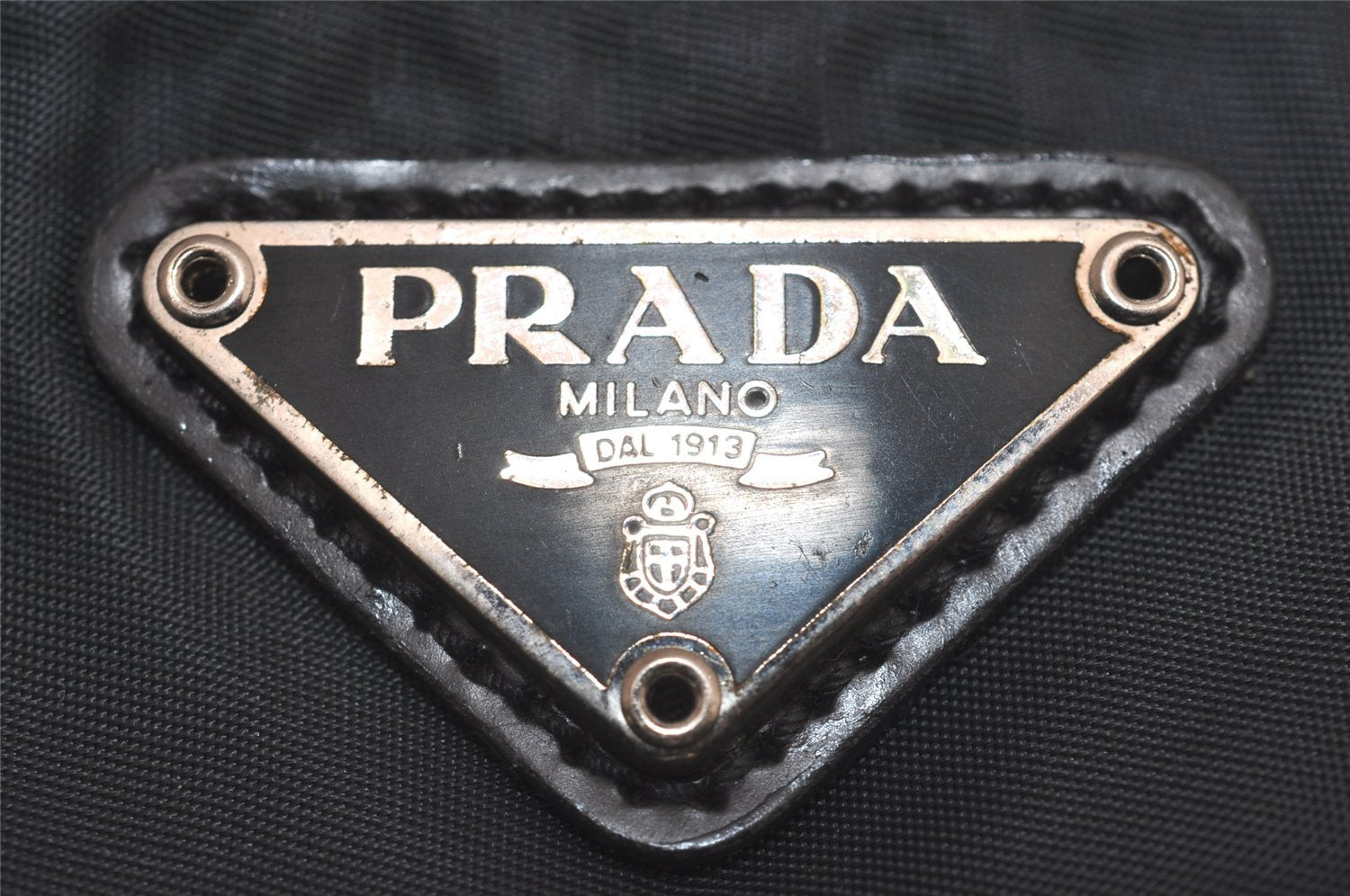 Authentic PRADA Vintage MV1 Vela Nylon Tessuto Pouch Purse Gray 3910J
