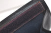 Authentic GUCCI Sherry Line Clutch Hand Bag GG PVC Leather Navy Blue Junk 3910K