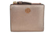 Authentic TORY BURCH Robinson Bifold Wallet Purse Leather Pink Gold 3911J