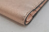 Authentic TORY BURCH Robinson Bifold Wallet Purse Leather Pink Gold 3911J