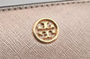 Authentic TORY BURCH Robinson Bifold Wallet Purse Leather Pink Gold 3911J