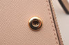 Authentic TORY BURCH Robinson Bifold Wallet Purse Leather Pink Gold 3911J