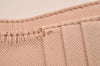 Authentic TORY BURCH Robinson Bifold Wallet Purse Leather Pink Gold 3911J