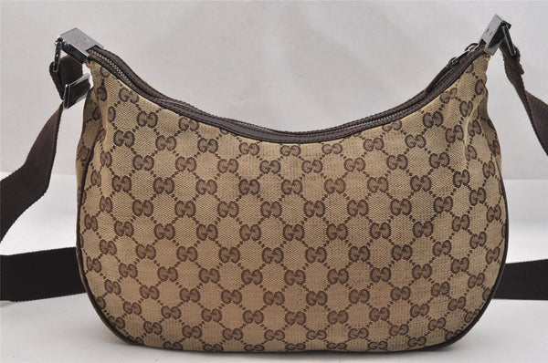 Authentic GUCCI Shoulder Cross Bag GG Canvas Leather 122790 Brown Junk 3911K