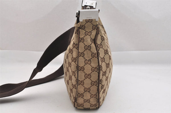 Authentic GUCCI Shoulder Cross Bag GG Canvas Leather 122790 Brown Junk 3911K