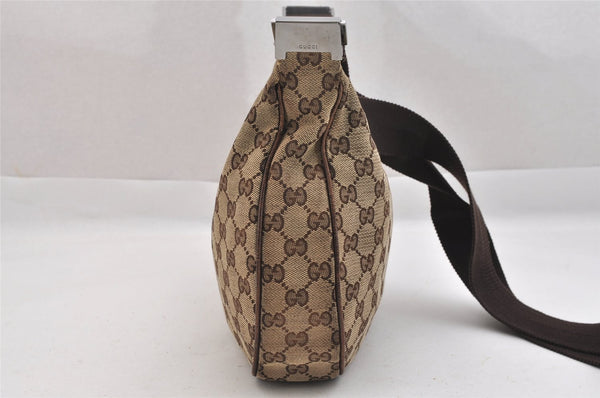 Authentic GUCCI Shoulder Cross Bag GG Canvas Leather 122790 Brown Junk 3911K