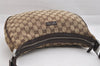 Authentic GUCCI Shoulder Cross Bag GG Canvas Leather 122790 Brown Junk 3911K