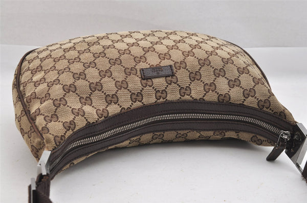 Authentic GUCCI Shoulder Cross Bag GG Canvas Leather 122790 Brown Junk 3911K