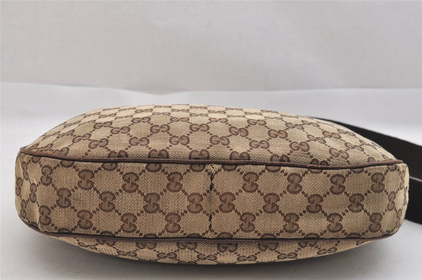 Authentic GUCCI Shoulder Cross Bag GG Canvas Leather 122790 Brown Junk 3911K