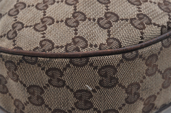 Authentic GUCCI Shoulder Cross Bag GG Canvas Leather 122790 Brown Junk 3911K