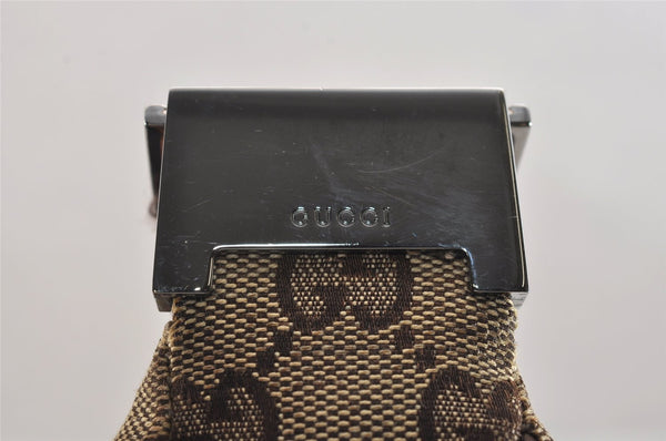 Authentic GUCCI Shoulder Cross Bag GG Canvas Leather 122790 Brown Junk 3911K