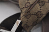 Authentic GUCCI Shoulder Cross Bag GG Canvas Leather 122790 Brown Junk 3911K