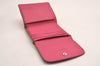 Authentic COACH Leather Trifold Bifold Wallet Pouch Purse Pink Red 4Set 3912J