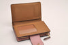 Authentic COACH Leather Trifold Bifold Wallet Pouch Purse Pink Red 4Set 3912J