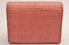 Authentic COACH Leather Trifold Bifold Wallet Pouch Purse Pink Red 4Set 3912J