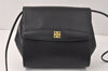 Authentic GIVENCHY Vintage Leather Shoulder Cross Body Bag Purse Black 3912K