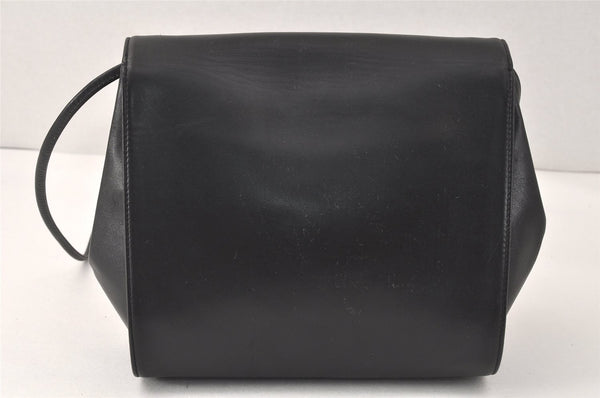 Authentic GIVENCHY Vintage Leather Shoulder Cross Body Bag Purse Black 3912K