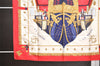 Authentic HERMES Carre 90 Scarf "VUE DU CAROSSE DE LA GALERE" Silk Red 3913K