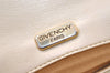 Authentic GIVENCHY Vintage Leather Shoulder Cross Body Bag Purse White 3915I