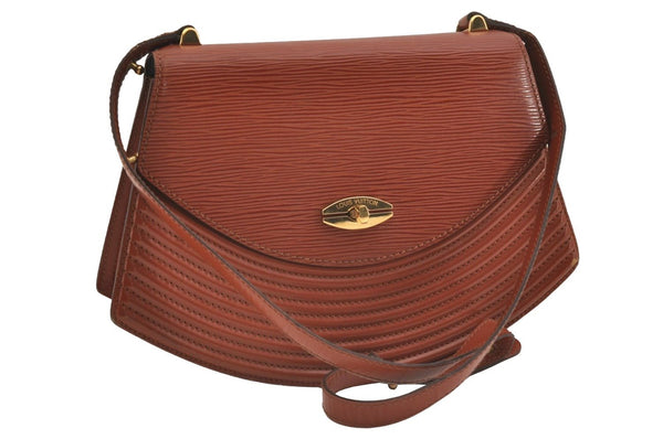 Authentic Louis Vuitton Epi Tilsitt Shoulder Bag Purse Brown M52483 LV 3915J