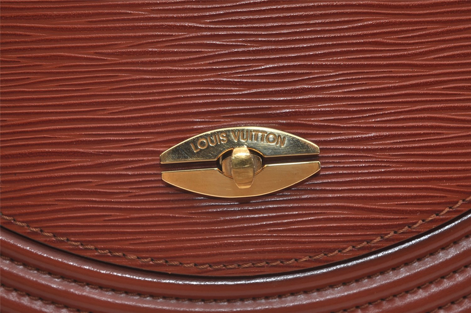 Authentic Louis Vuitton Epi Tilsitt Shoulder Bag Purse Brown M52483 LV 3915J