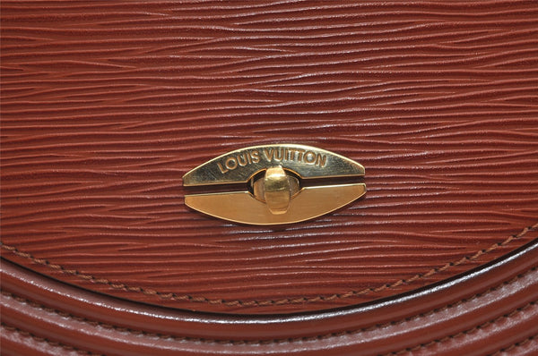 Authentic Louis Vuitton Epi Tilsitt Shoulder Bag Purse Brown M52483 LV 3915J