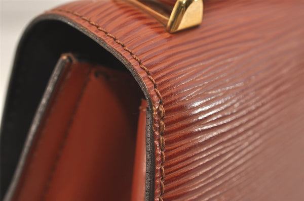 Authentic Louis Vuitton Epi Tilsitt Shoulder Bag Purse Brown M52483 LV 3915J
