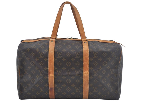 Authentic Louis Vuitton Monogram Sac Souple 45 Hand Boston Bag M41624 LV 3915K