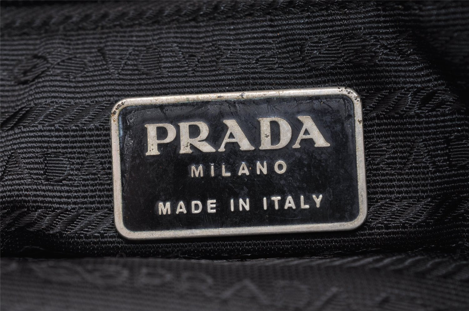 Authentic PRADA Vintage Nylon Tessuto Shoulder Hand Tote Bag Black 3916I