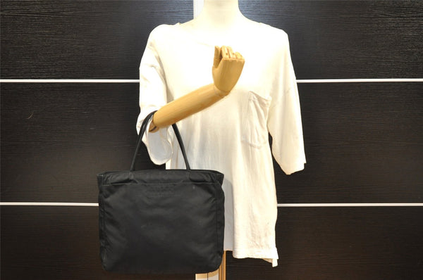 Authentic PRADA Vintage Nylon Tessuto Shoulder Hand Tote Bag Black 3916I