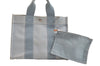 Authentic HERMES Vintage Coquillage PM Hand Tote Bag Canvas Light Blue 3916K