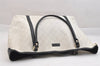 Authentic GUCCI Vintage Shoulder Tote Bag GG PVC Leather 197953 White 3917K