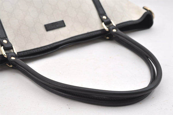 Authentic GUCCI Vintage Shoulder Tote Bag GG PVC Leather 197953 White 3917K
