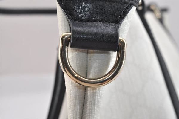 Authentic GUCCI Vintage Shoulder Tote Bag GG PVC Leather 197953 White 3917K