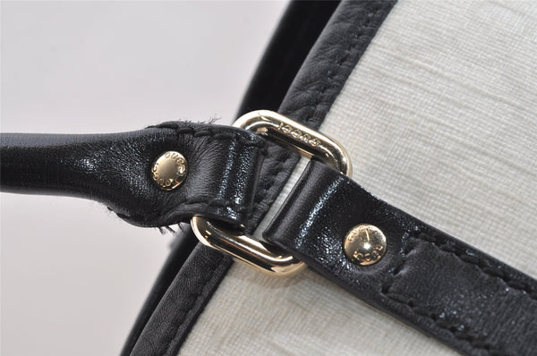 Authentic GUCCI Vintage Shoulder Tote Bag GG PVC Leather 197953 White 3917K
