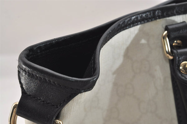 Authentic GUCCI Vintage Shoulder Tote Bag GG PVC Leather 197953 White 3917K
