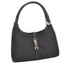 Authentic GUCCI Jackie Hand Tote Bag Purse GG Canvas Leather 0011068 Black 3920J