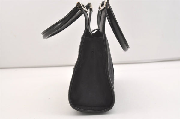 Authentic GUCCI Jackie Hand Tote Bag Purse GG Canvas Leather 0011068 Black 3920J