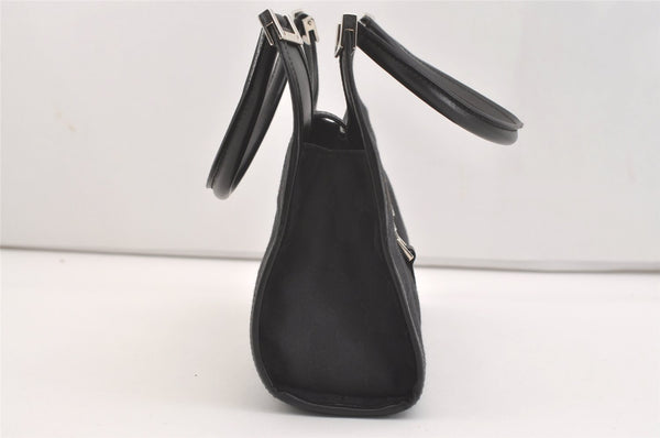 Authentic GUCCI Jackie Hand Tote Bag Purse GG Canvas Leather 0011068 Black 3920J