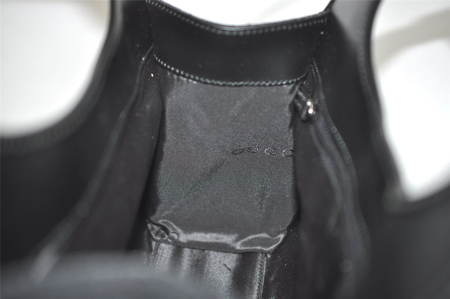 Authentic GUCCI Jackie Hand Tote Bag Purse GG Canvas Leather 0011068 Black 3920J