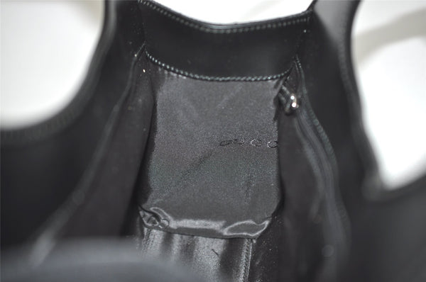 Authentic GUCCI Jackie Hand Tote Bag Purse GG Canvas Leather 0011068 Black 3920J