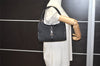 Authentic GUCCI Jackie Hand Tote Bag Purse GG Canvas Leather 0011068 Black 3920J