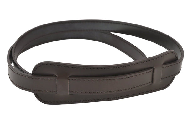 Authentic Louis Vuitton Leather Shoulder Strap Brown 52.8" LV 3920K