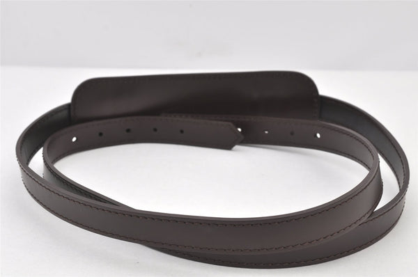 Authentic Louis Vuitton Leather Shoulder Strap Brown 52.8" LV 3920K