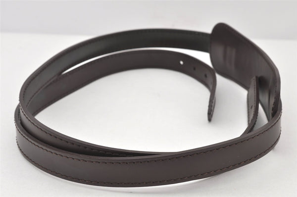 Authentic Louis Vuitton Leather Shoulder Strap Brown 52.8" LV 3920K