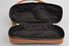 Authentic PRADA Vintage Canvas Leather Shoulder Hand Bag Brown 3921I