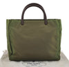 Authentic PRADA Vintage Nylon Tessuto Plastic Hand Tote Bag Purse Green 3921J