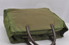 Authentic PRADA Vintage Nylon Tessuto Plastic Hand Tote Bag Purse Green 3921J